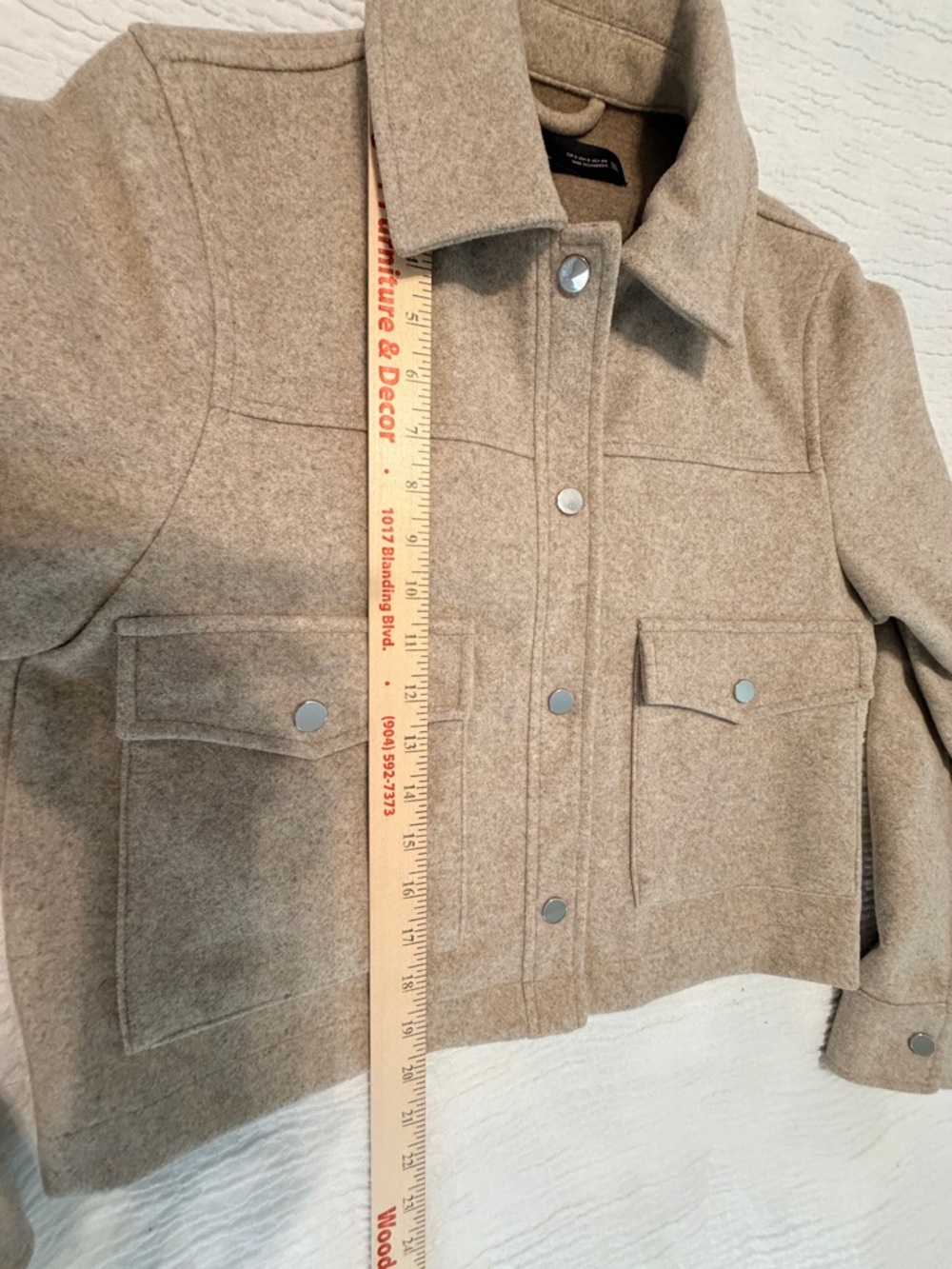 ZARA Cropped Utility Jacket – Soft Beige - Picture 10 of 13